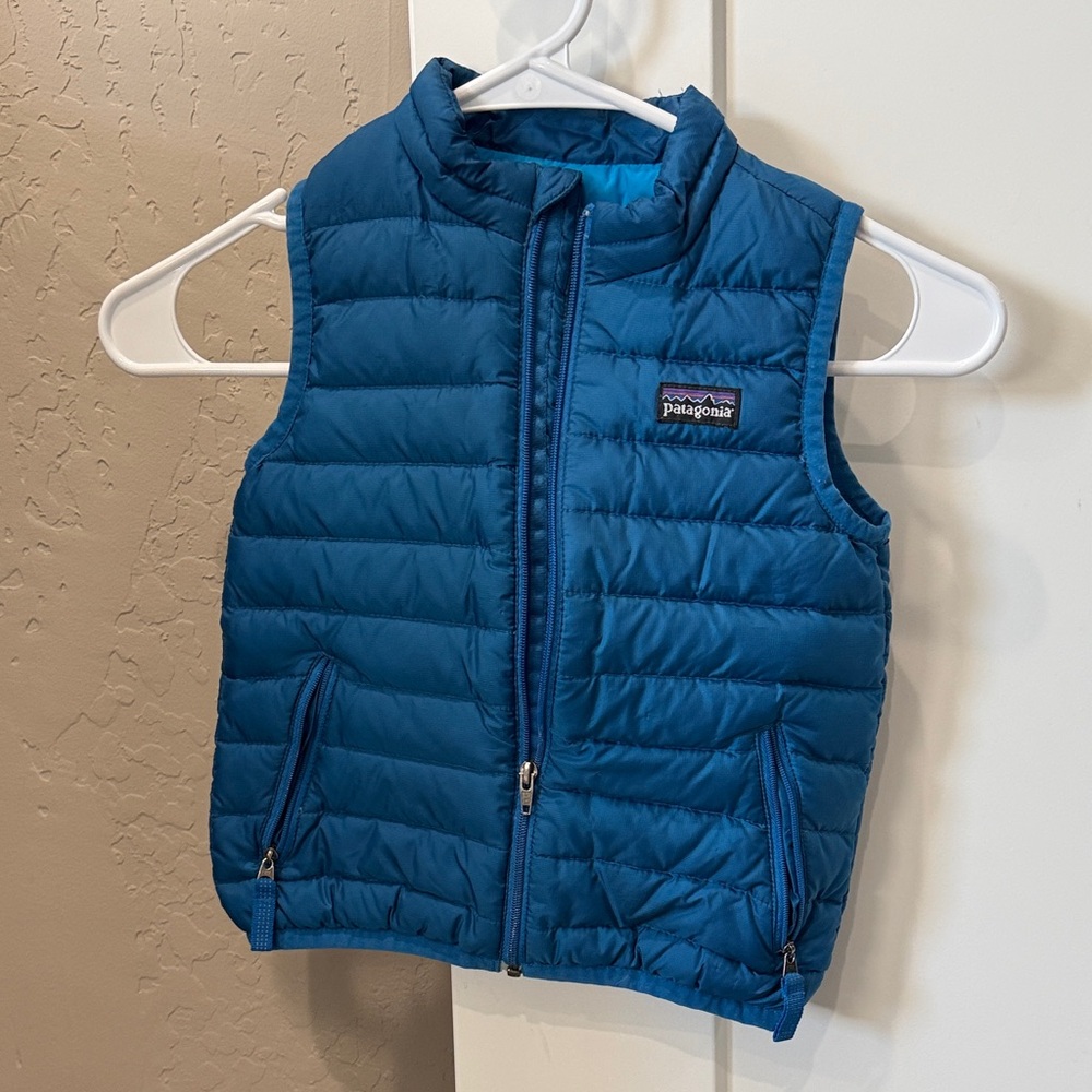 Patagonia Toddler Blue Down Puffer Vest